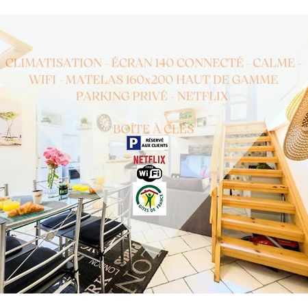 Beau Duplex 54M2, Classe 3 Etoiles Et Label "Gite De France" 5Min Centre, 15Min Gare Climatisation, Calme, 2 Chambres, Netflix Wifi, Tv 140Cms, Parking, Boite A Cles Arrivee Tardive - Gites La Tarine - البيتفيل المظهر الخارجي الصورة